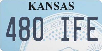 KS license plate 480IFE