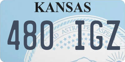 KS license plate 480IGZ