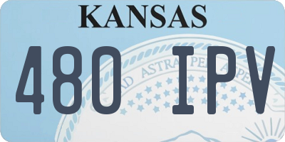 KS license plate 480IPV