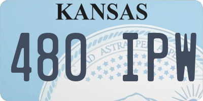 KS license plate 480IPW