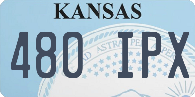 KS license plate 480IPX