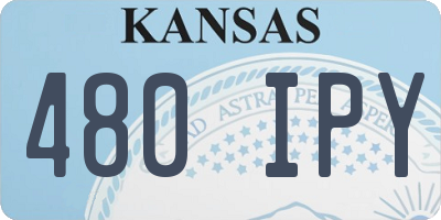 KS license plate 480IPY