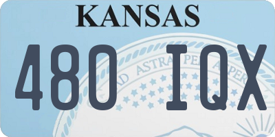 KS license plate 480IQX