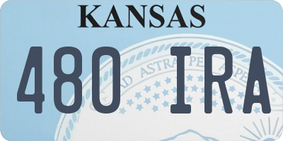 KS license plate 480IRA