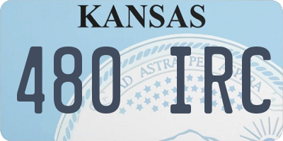 KS license plate 480IRC