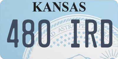 KS license plate 480IRD