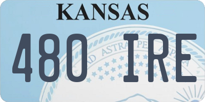 KS license plate 480IRE
