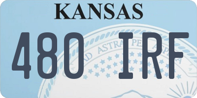 KS license plate 480IRF