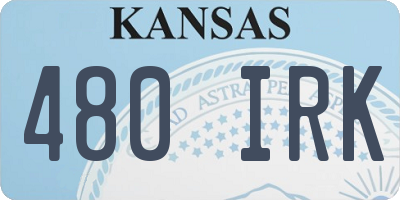 KS license plate 480IRK
