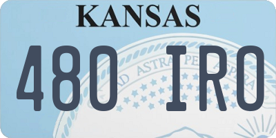 KS license plate 480IRO