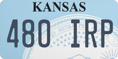 KS license plate 480IRP