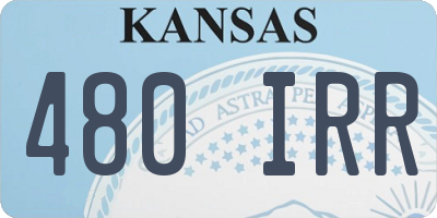 KS license plate 480IRR