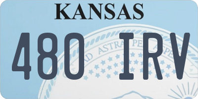 KS license plate 480IRV
