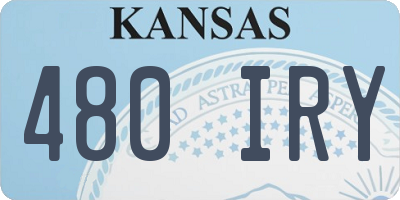 KS license plate 480IRY