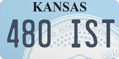 KS license plate 480IST