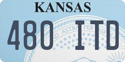KS license plate 480ITD