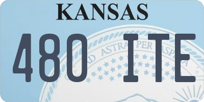 KS license plate 480ITE