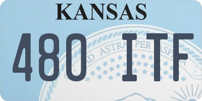 KS license plate 480ITF