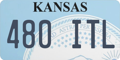 KS license plate 480ITL