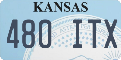 KS license plate 480ITX