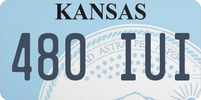 KS license plate 480IUI