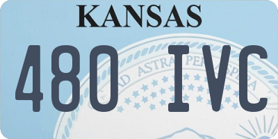 KS license plate 480IVC