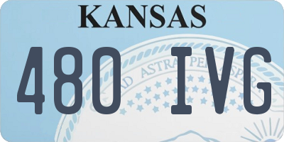 KS license plate 480IVG