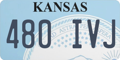 KS license plate 480IVJ