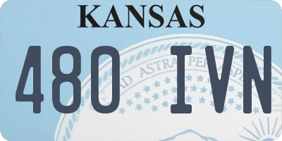 KS license plate 480IVN