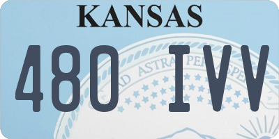 KS license plate 480IVV