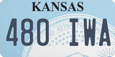 KS license plate 480IWA
