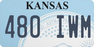 KS license plate 480IWM