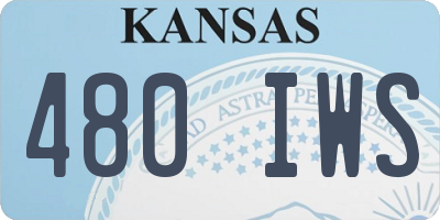 KS license plate 480IWS