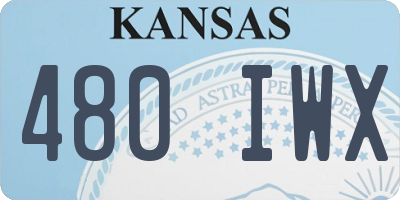 KS license plate 480IWX