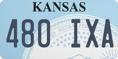 KS license plate 480IXA