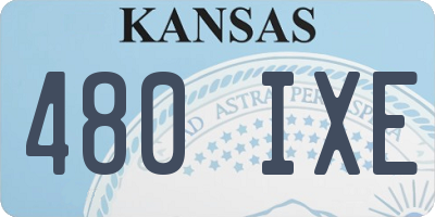 KS license plate 480IXE