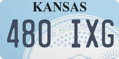 KS license plate 480IXG