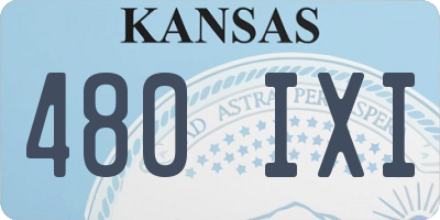 KS license plate 480IXI