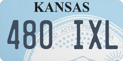 KS license plate 480IXL