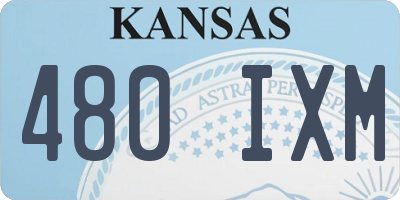 KS license plate 480IXM