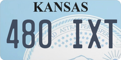 KS license plate 480IXT