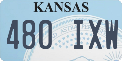 KS license plate 480IXW