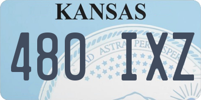 KS license plate 480IXZ