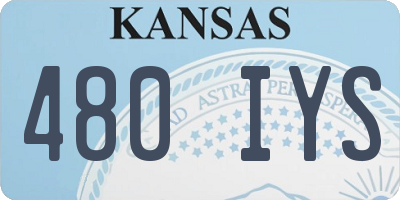 KS license plate 480IYS