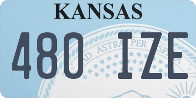 KS license plate 480IZE