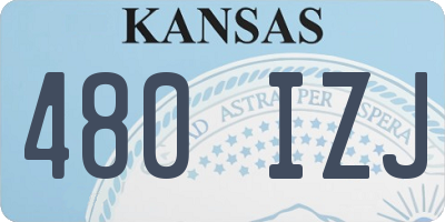 KS license plate 480IZJ