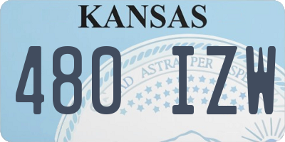 KS license plate 480IZW