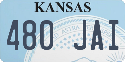 KS license plate 480JAI