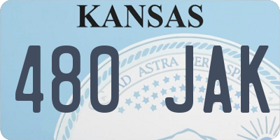 KS license plate 480JAK