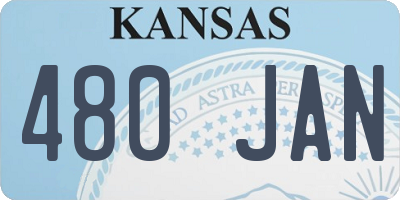 KS license plate 480JAN